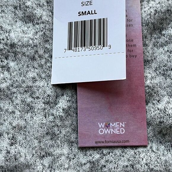 NWT Fornia Long Sleeve Crop Top Super Soft Women Small - Picture 4 of 8
